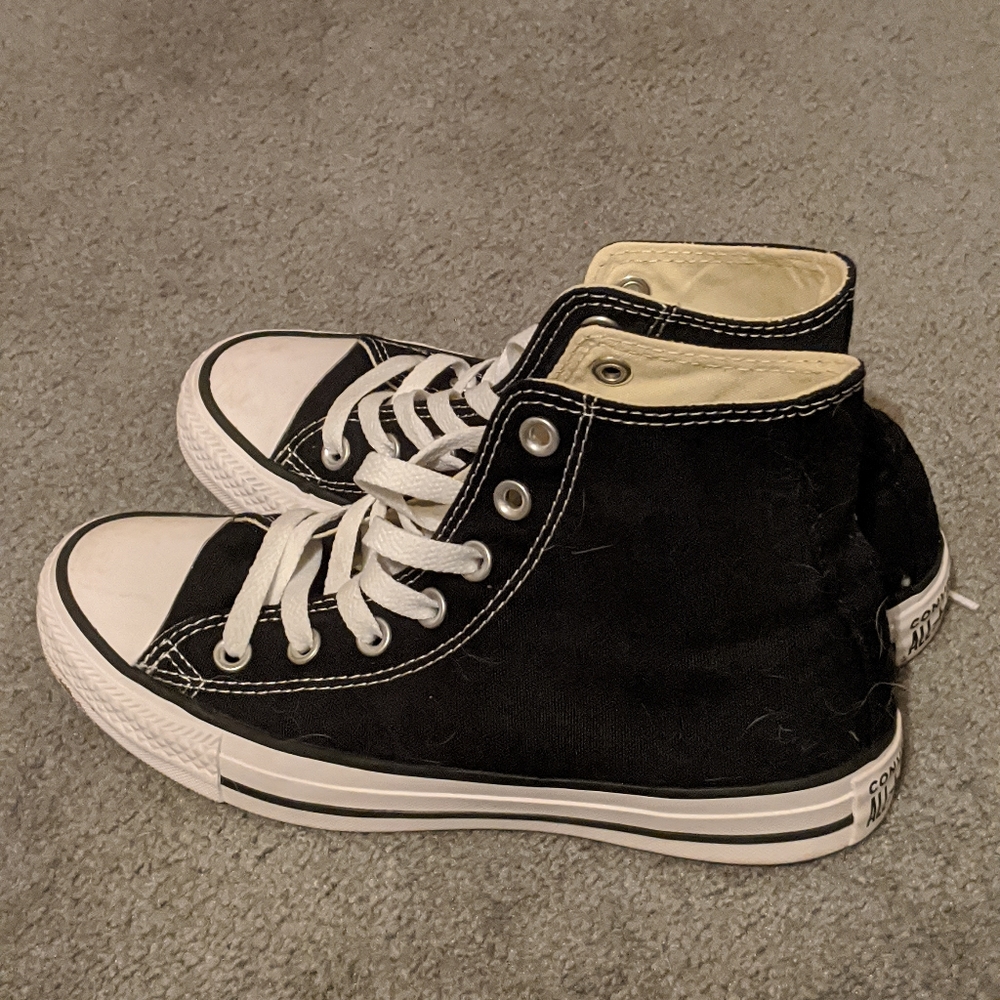 Black converse all star high tops
